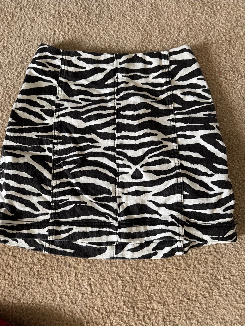 wild fable Black and White Zebra Mini Skirt